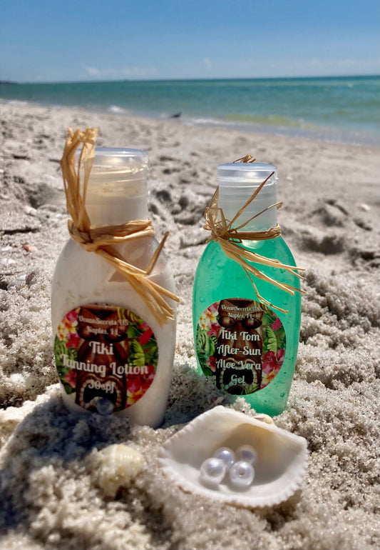 Sunscreen 30spf & Aloe Vera Gel Caviar & Coconut Travel Size 1.5oz ea