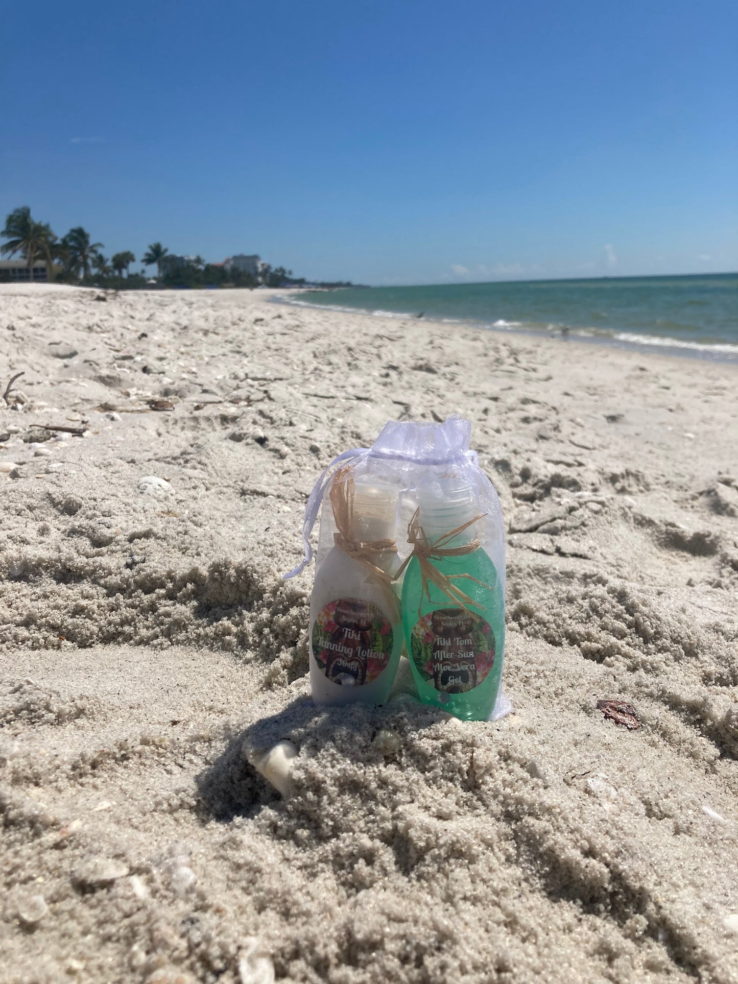 Sunscreen 30spf & Aloe Vera Gel Caviar & Coconut Travel Size 1.5oz ea