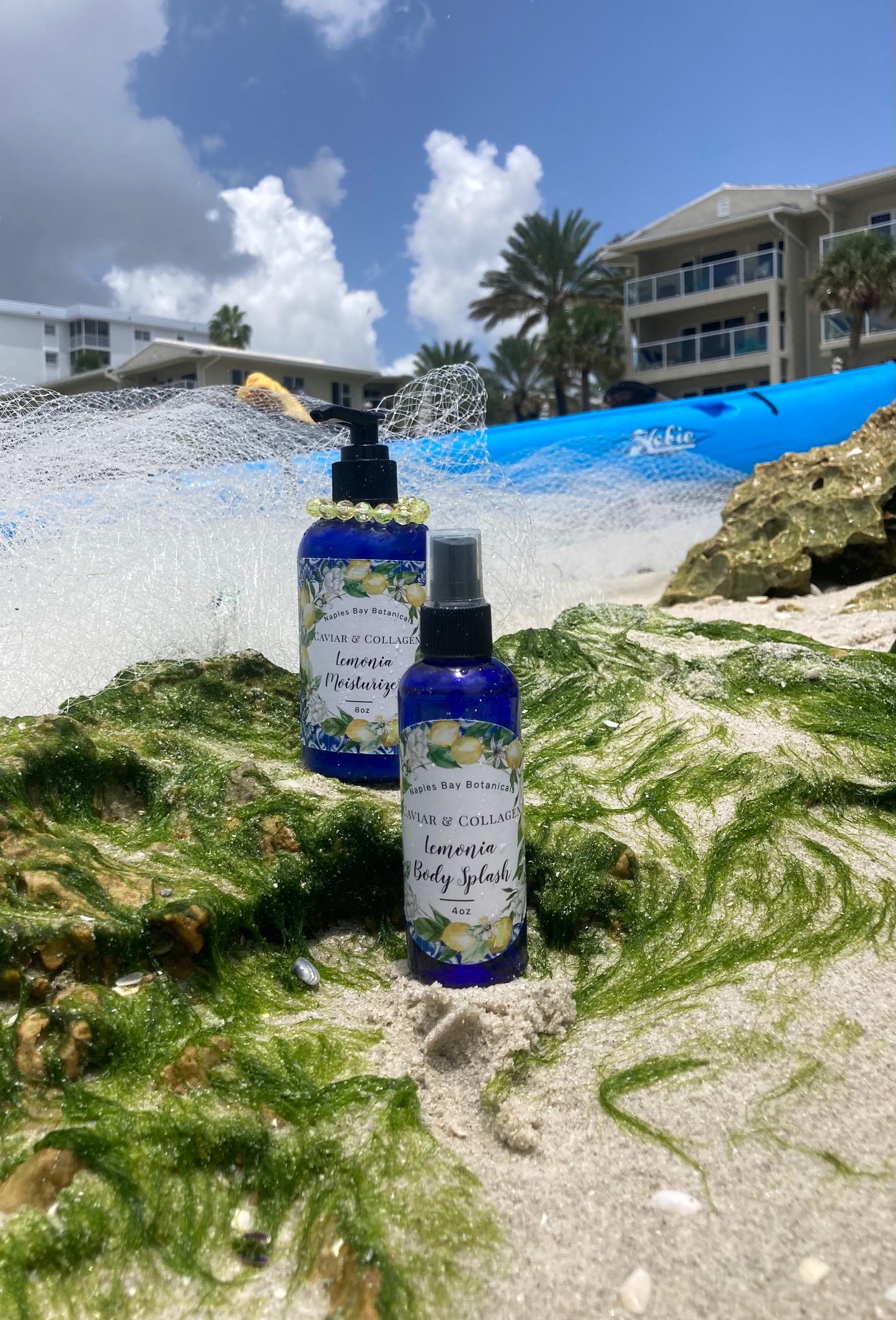 Ocean Secrets Lush Lemon Caviar & Collagen Skin Moisturizer 8oz and Fragrance All-Over Body Spritz 4oz Duo