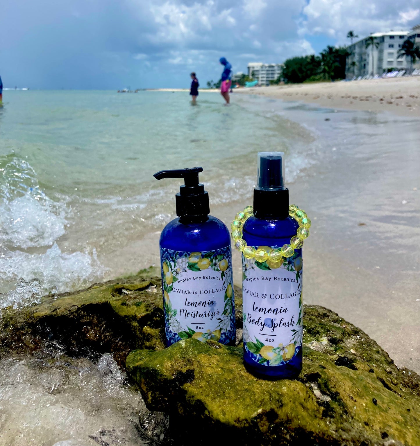 Ocean Secrets Lush Lemon Caviar & Collagen Skin Moisturizer 8oz and Fragrance All-Over Body Spritz 4oz Duo