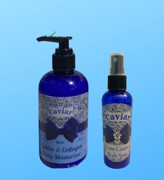Ocean5 Secrets Premiere Caviar & Collagen Day Moisturizer 8oz & All-Over Fragrance Body Splash 4oz Duo