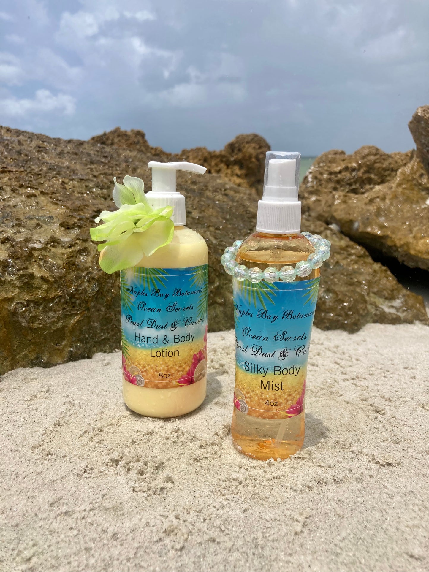 Ocean Secrets Caviar & Collagen Day Moisturizer 8oz & All-Over Fragrance Body Splash 4oz Duo