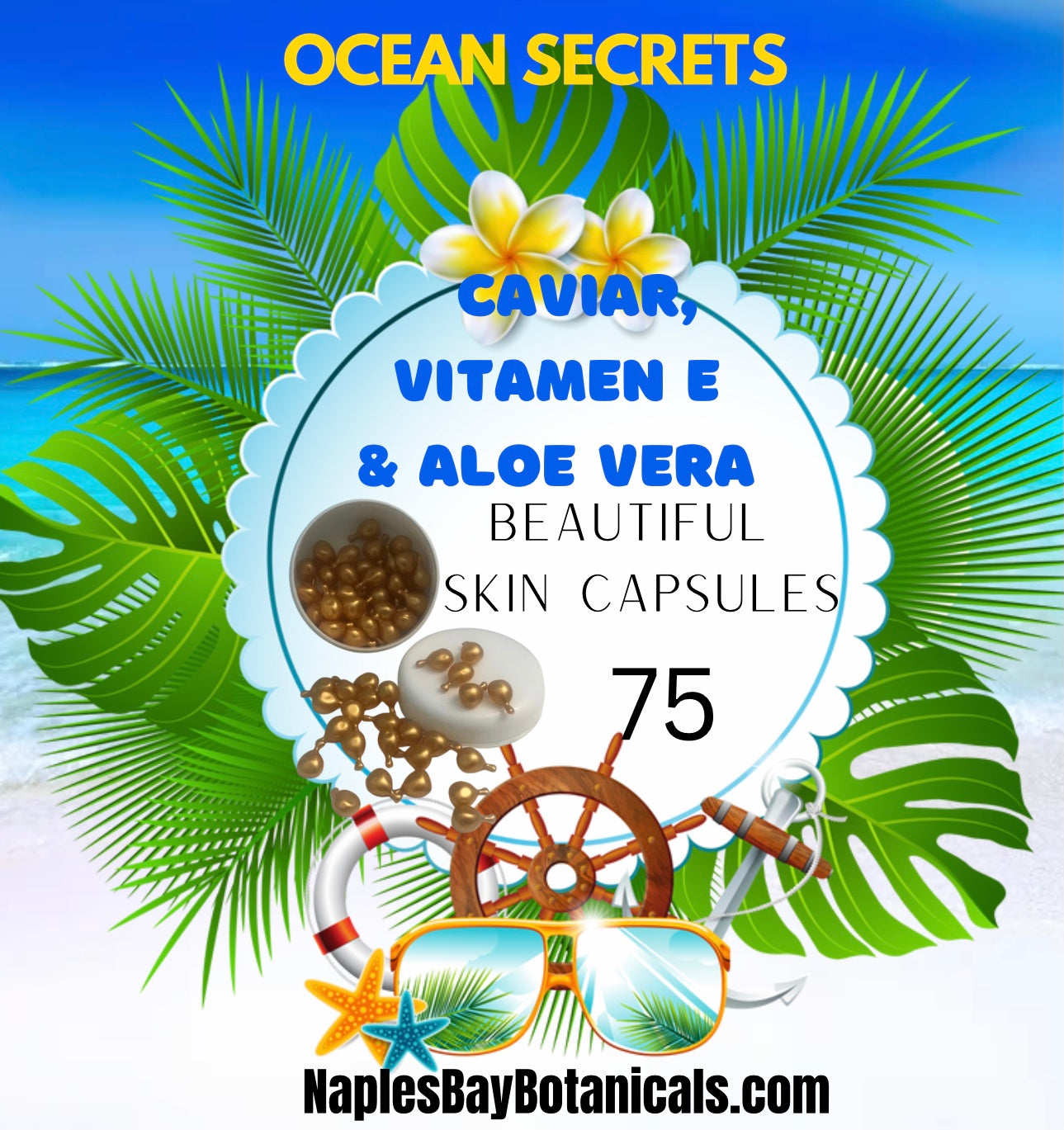 Caviar Capsules Natural Facial Restoration Drops x75 by Ocean Secrets