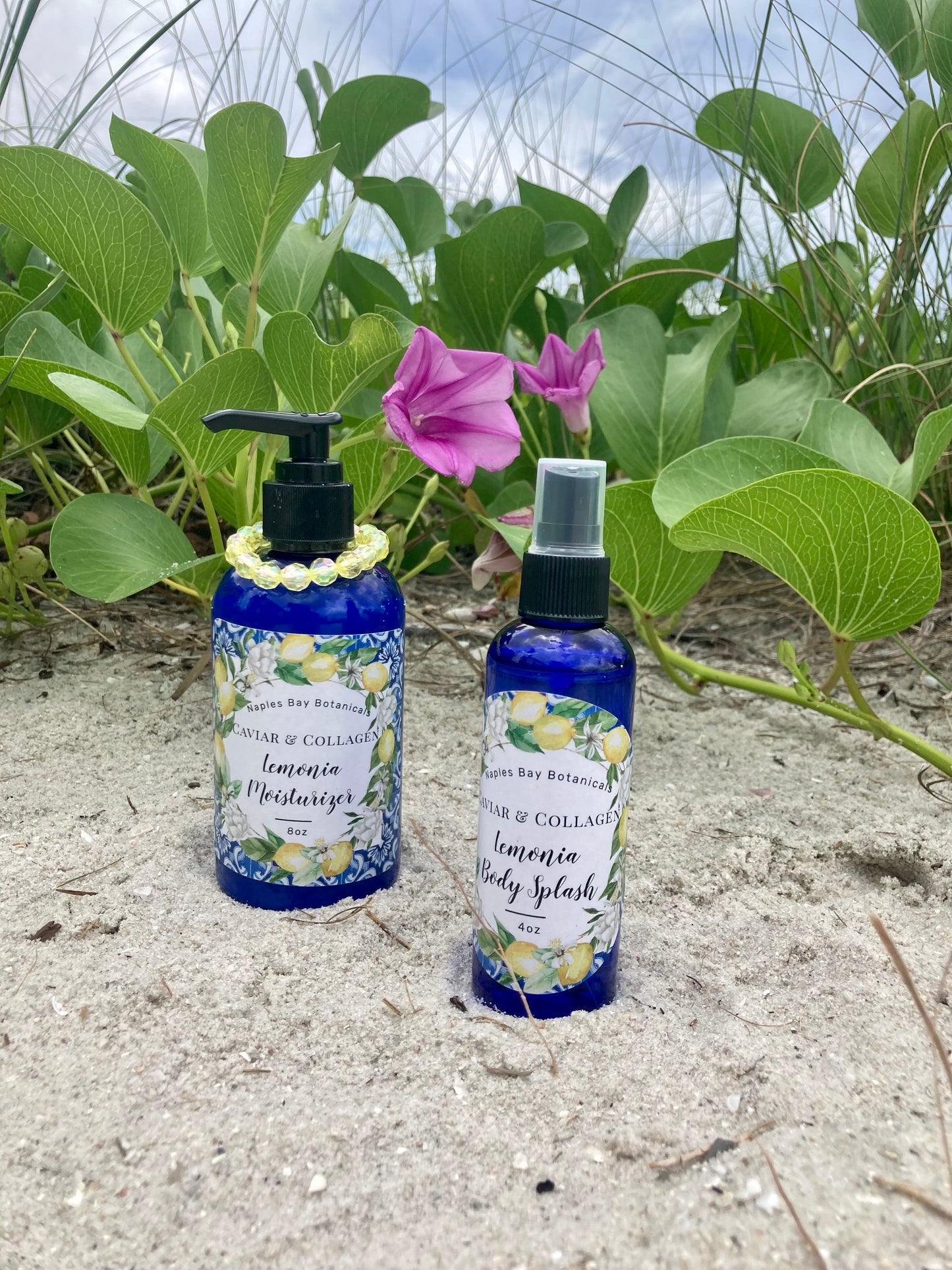 Ocean Secrets Lush Lemon Caviar & Collagen Skin Moisturizer 8oz and Fragrance All-Over Body Spritz 4oz Duo