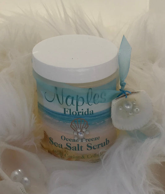 Sea Salt Caviar Exfoliating Body Scrub With Flower Bomb & Vitamin E & A Booster-Naples Collection