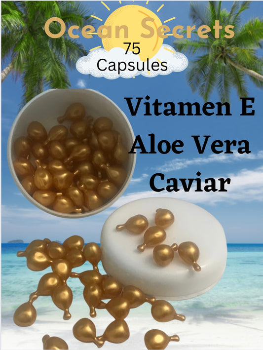 Caviar Capsules Natural Facial Restoration Drops x75 by Ocean Secrets