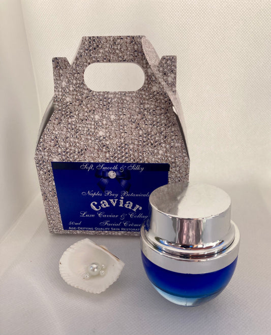 Caviar Beauty Cream Facial Treatment Day Night Cream, Fragrance Free, with 75% Collagen & Pearl Powder - Anti-Aging Wrinkle Removal Formula, 30ml