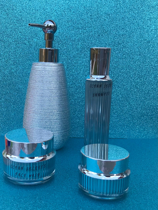 Caviar Shampoo, Conditioner, Body Wash & Facial Cleanser Set Beautifying Luxury Napoli Coco